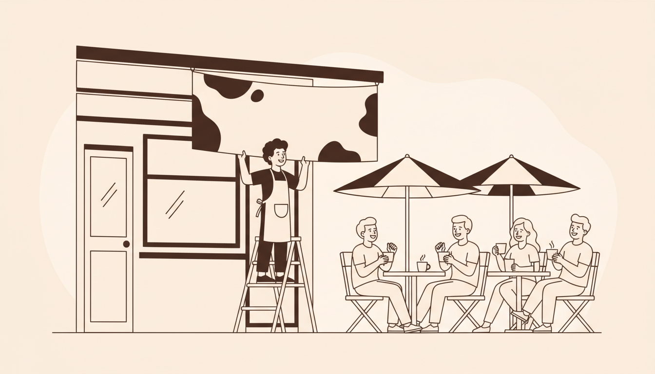 Werbebanner Restaurant & Café: Außenwerbung, die wirkt!